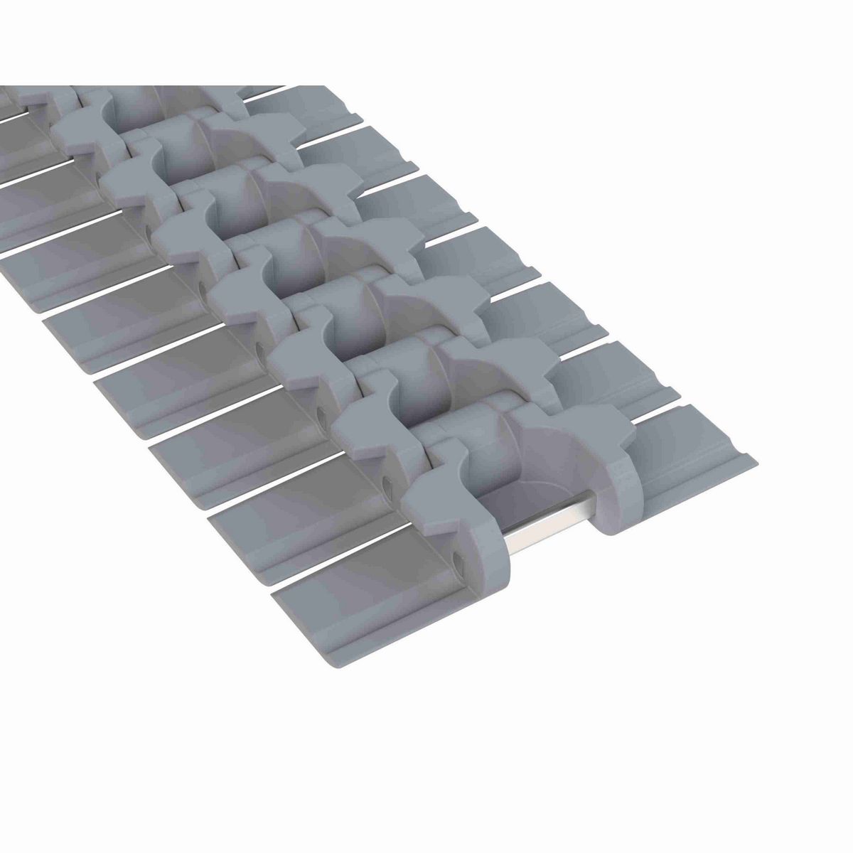 Rexnord 882TAB Side-flexing Solid Top, Material: Silver Platinum Series™ X, Width: 6in, Pitch: 1.5in - 10292834