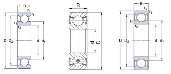 Радиальные шарикоподшипники HGF 6011-2RS