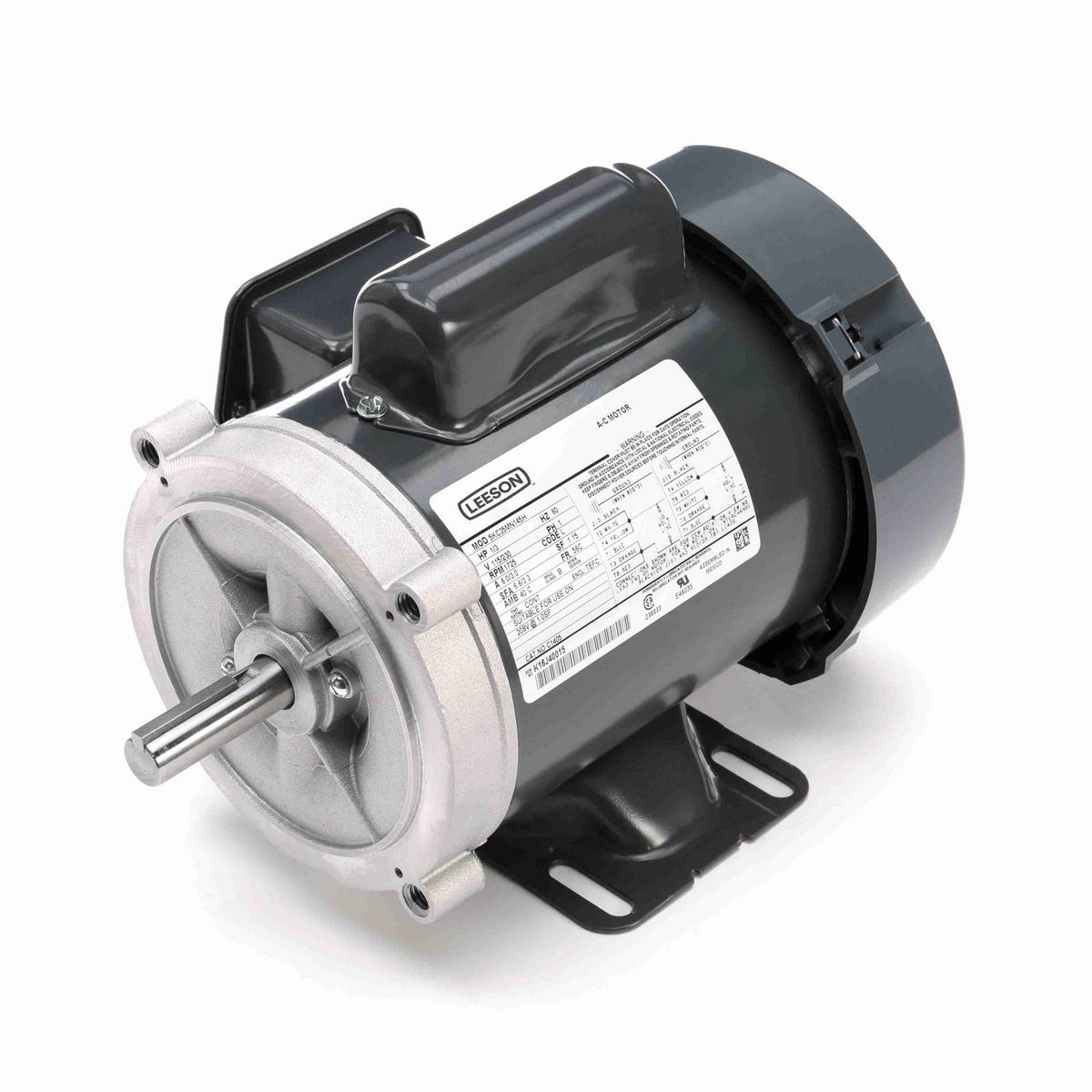 LEESON General Purpose Motor, 0.33 HP, 1 Ph, 60 Hz, 115/230 V, 1800 RPM, 56C Frame, TEFC - C1405
