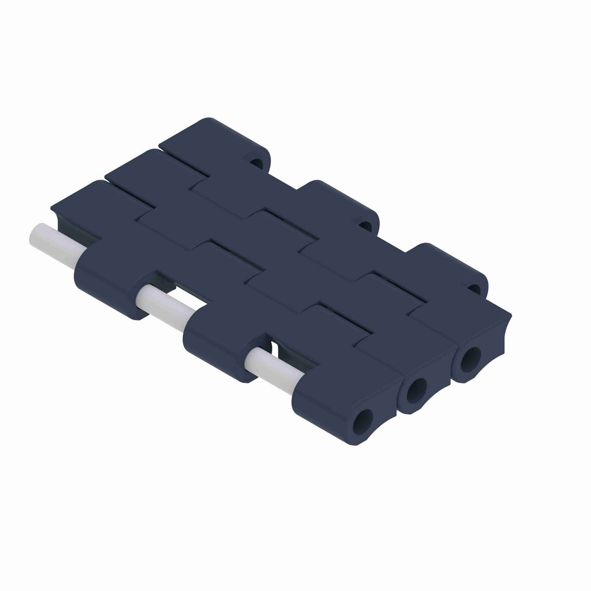 System Plast 2121FT Straight Running Solid Top, Material: NG evo (Gray Blue), Width: 3in, Pitch: 0.5in - NGE2121FT-K300