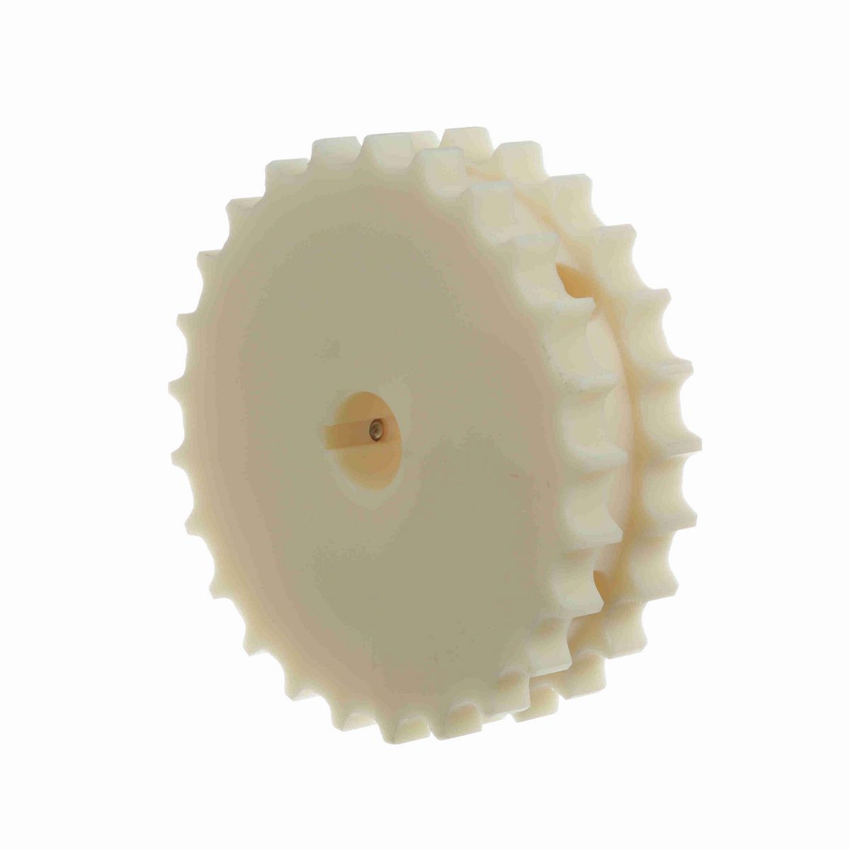 System Plast 820 Series Split Machined Sprocket with 25 Teeth, a 1in Round Shaft-Ready Bore and Setscrew - 820-25R1-DMS-SS