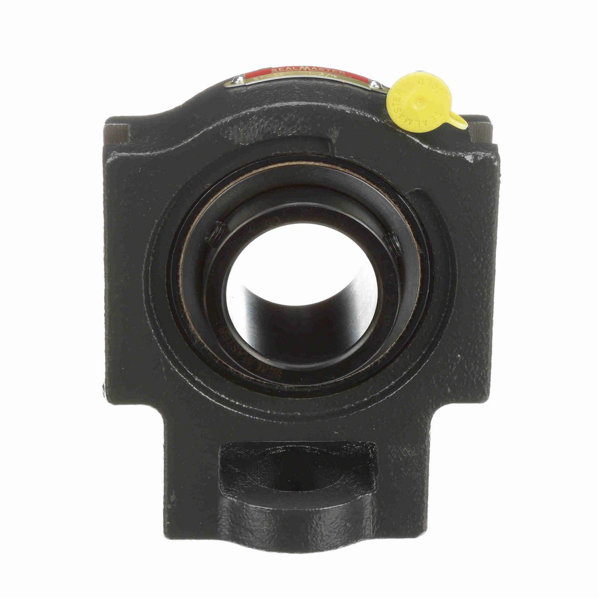 Sealmaster Mounted Cast Iron Wide Slot Take Up Ball Bearing - 52100 Bearing Steel, Black Oxided - Setscrew Lock - ST-28