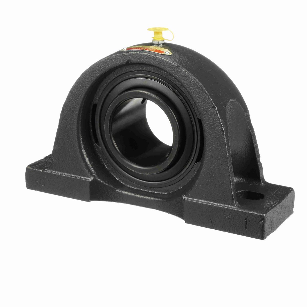 Sealmaster Mounted Cast Iron Two Bolt Pillow Block Ball Bearing - 52100 Bearing Steel, Black Oxided - Setscrew Lock - NP-38