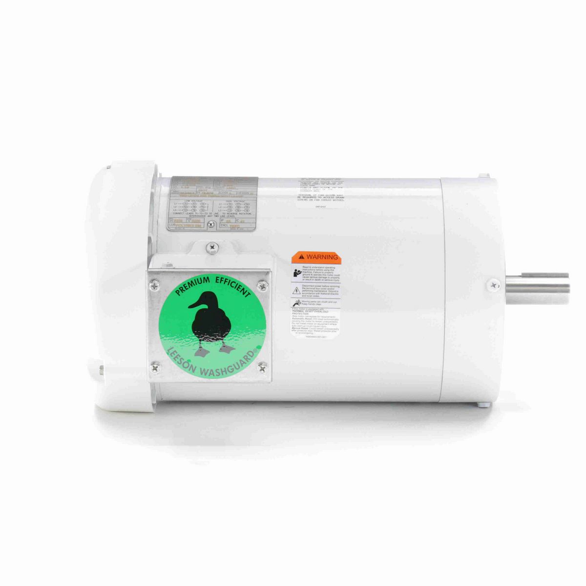 LEESON White Duck™ General Purpose Motor, 2 & 1.50 HP, 3 Ph, 60 & 50 Hz, 230/460 & 190/380 V, 1800 & 1500 RPM, 145TC Frame, TEFC - 122182.00