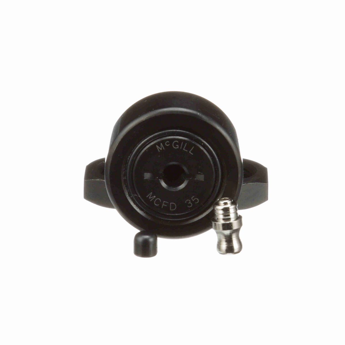 Опорный ролик с цапфой McGill CAMROL MCFD 35, бочкообразный, повышенной грузоподъемности, со щитком, со шлицем под отвёртку, метрический