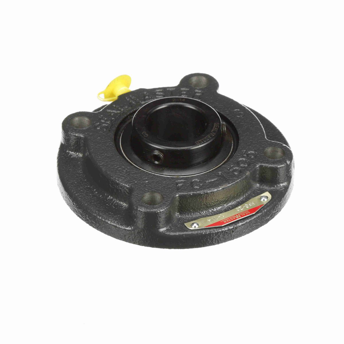 Sealmaster Mounted Cast Iron Flange Cartridge Ball Bearing - 52100 Bearing Steel, Black Oxided - Setscrew Lock - MFC-20