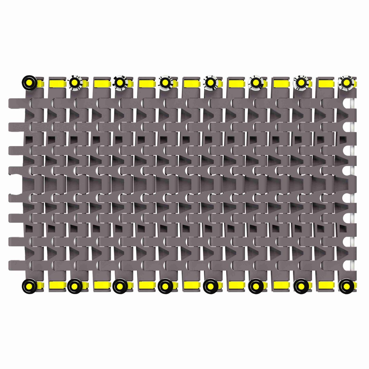 Rexnord 7956B Side-flexing Flush Grid, Material: Brown High Performance, Width: 12in, Pitch: 1.25in - 81450661