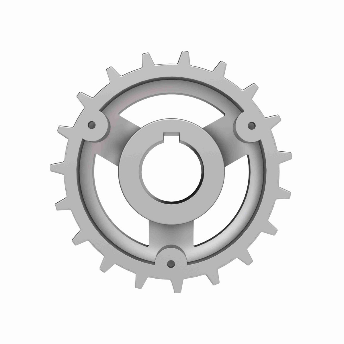 Rexnord 815 Series Solid One Piece Cast Iron Sprocket with 19 Teeth and a 1-1/4in Round Shaft-Ready Bore with Keyway & Setscrew - 401-154-80