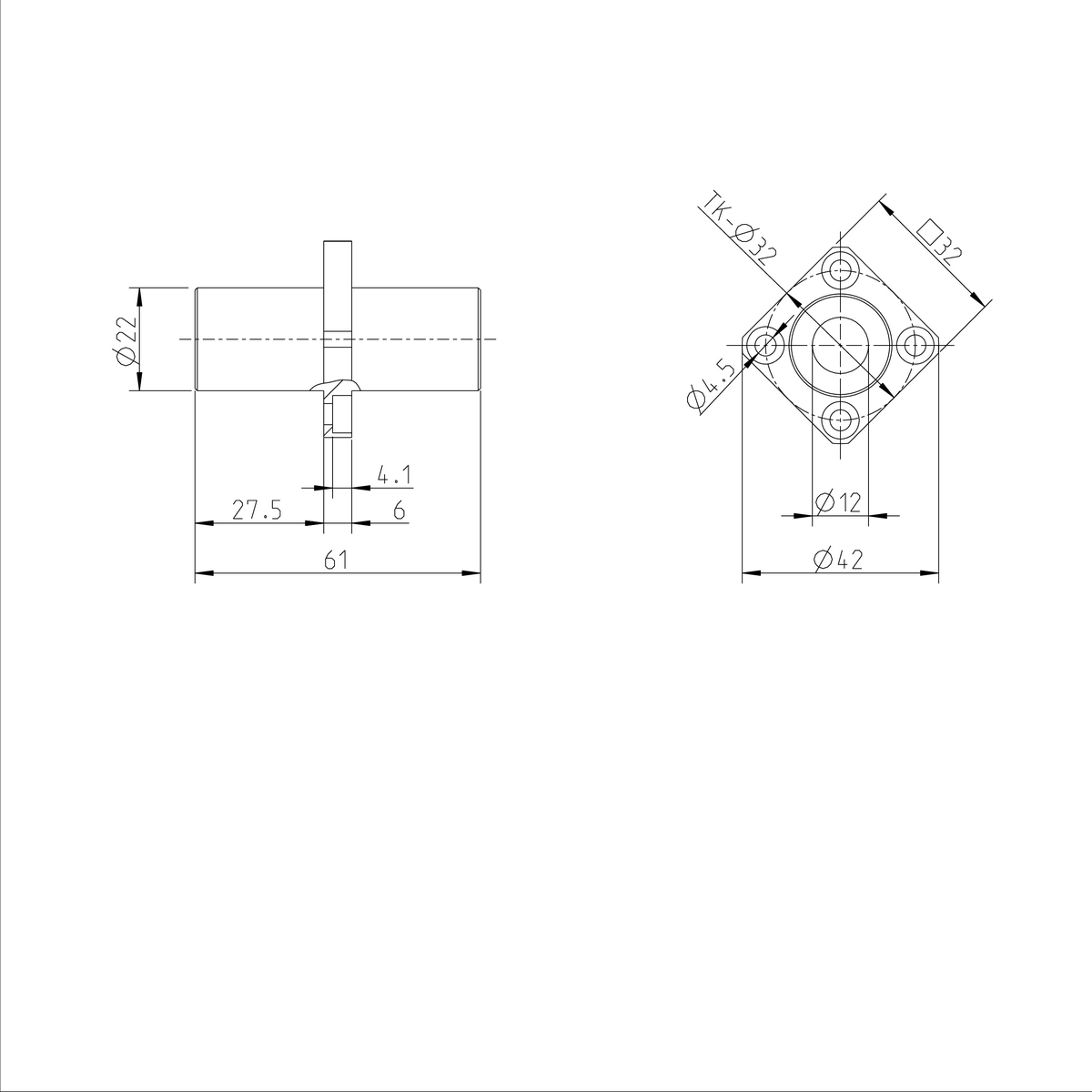 Фланцевая линейная втулка Bosch Rexroth KBMM-12-DD-NR [R074221230]