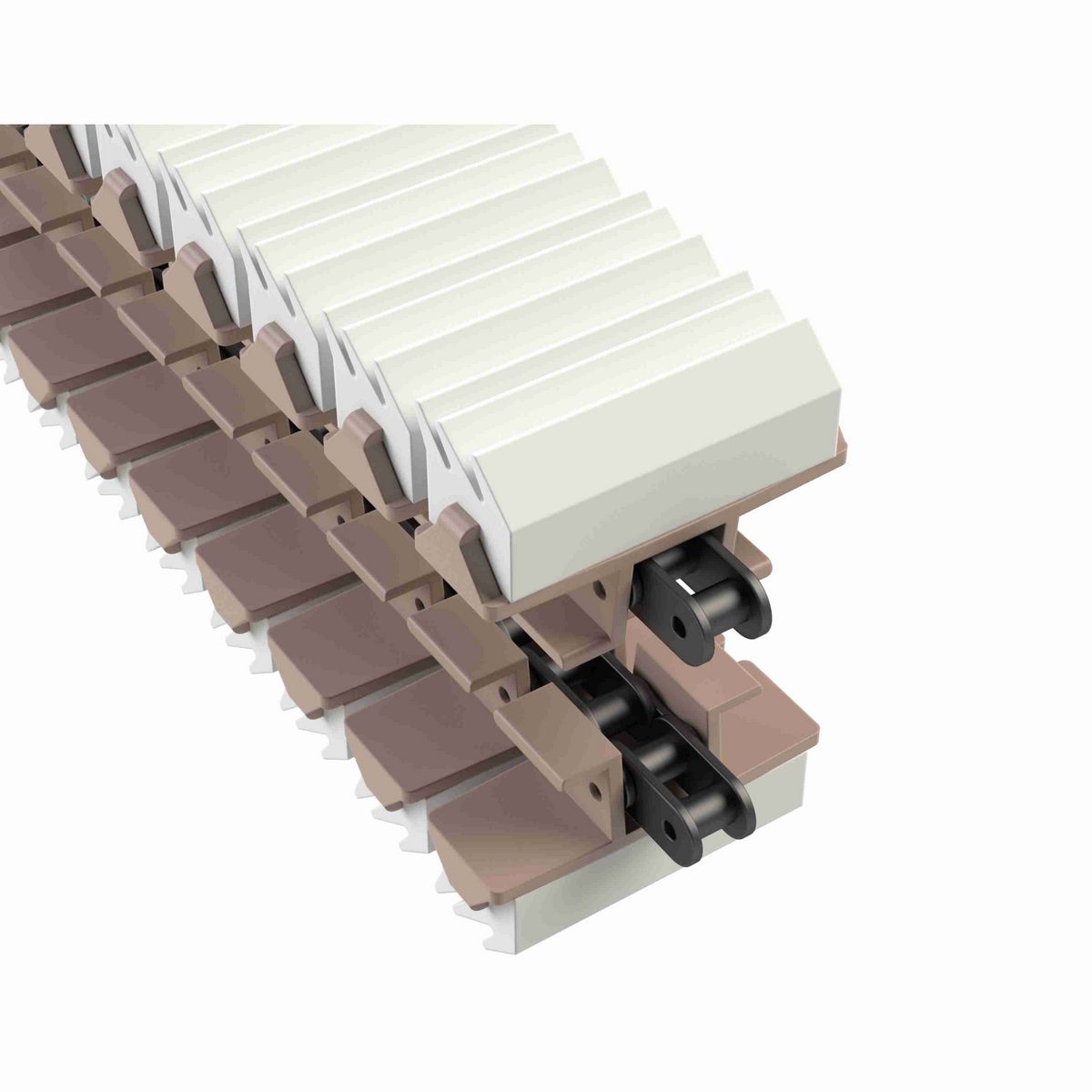 Rexnord 1873TAB SideGrip™ Side-flexing, Material: Tan Low Friction, Width: 3.75in, Pitch: 1.5in - 81451514