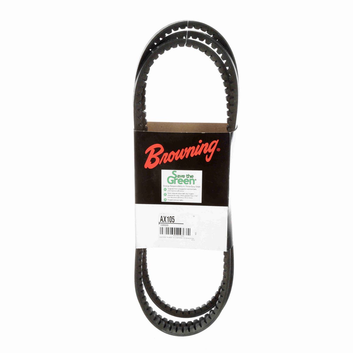 Browning EPDM Notched Belt 98% Efficient - AX105