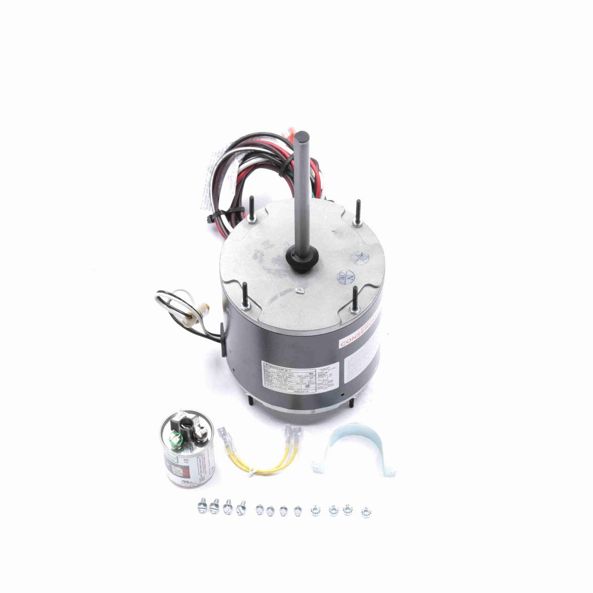 Century MASTERFIT PRO® Condenser Fan Motor, 1/3, 1/5 HP, 1 Ph, 60 Hz, 208-230 V, 825 RPM, 2 Speed, 48 Frame, TEAO - FE6001F