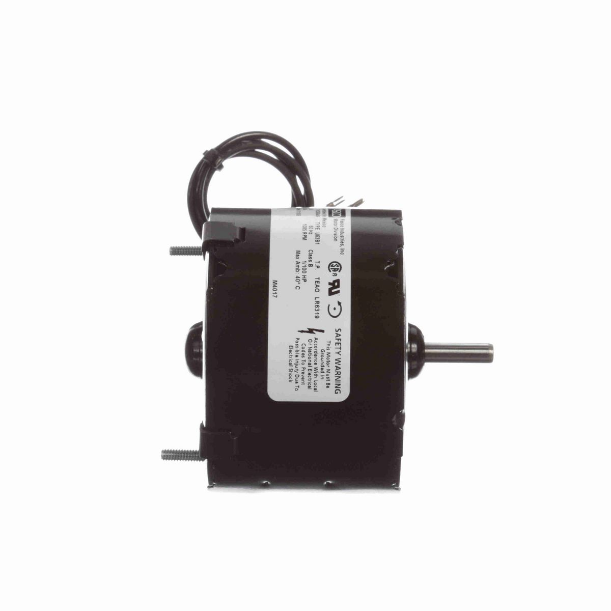 FASCO OEM Replacement Motor, 1/100 HP, 1 Ph, 60 Hz, 115 V, 1085 RPM, 1 Speed, 3.3" Diameter, TEAO - D1155