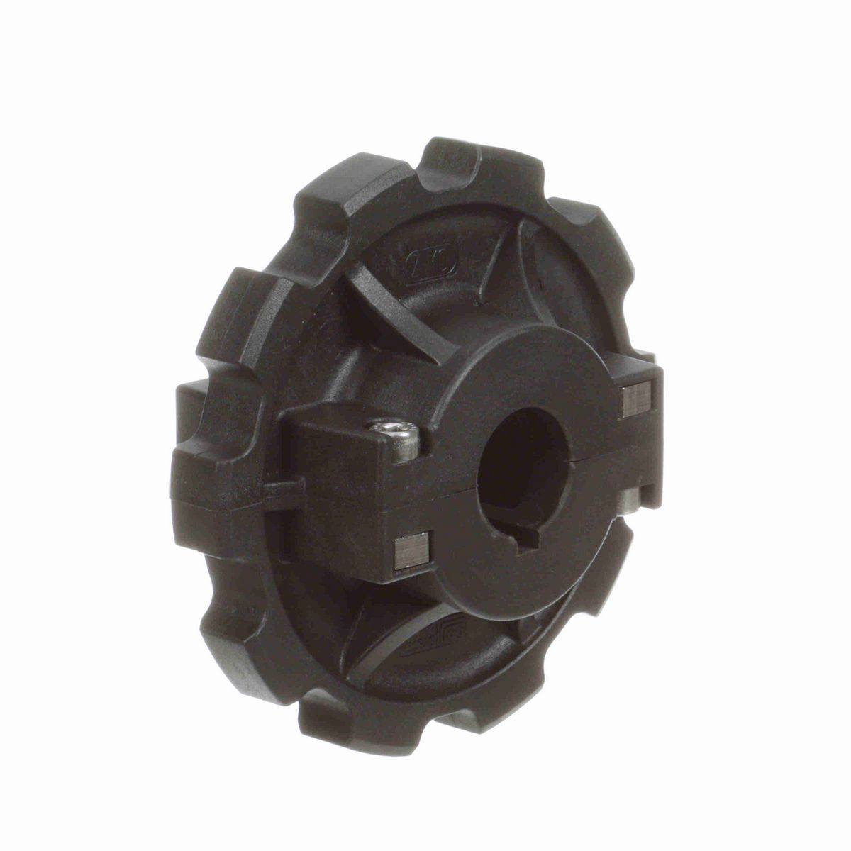System Plast 880 Series Split Molded Sprocket with 10 Teeth, a 1in Round Shaft-Ready Bore and Setscrew - 880-10R1-DS-SS