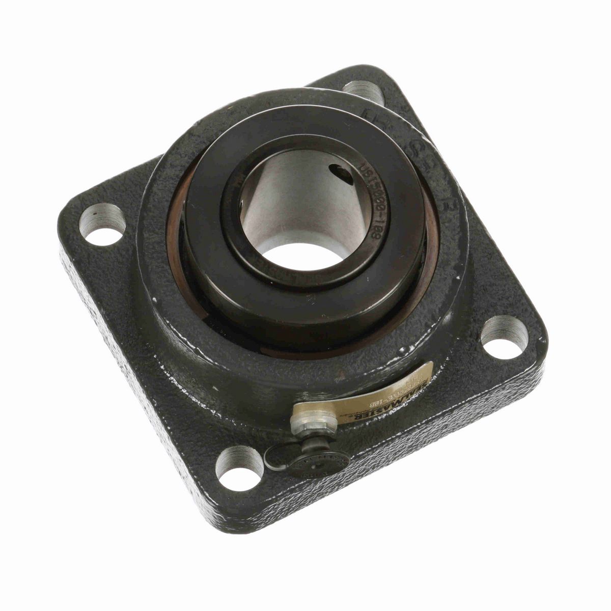 Sealmaster Mounted Cast Iron Four Bolt Flange Spherical Roller - 52100 Bearing Steel, Black Oxided - Collar Mount Lock - USFB5000E-108