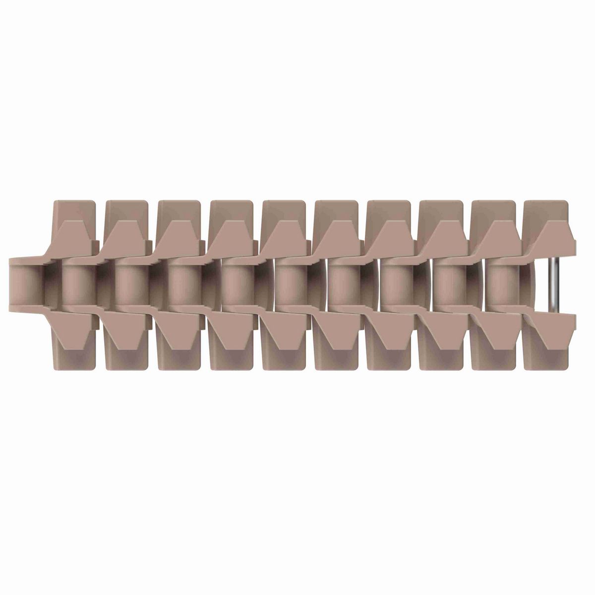 Rexnord 770TAB Side-flexing Solid Top, Material: Tan Low Friction, Width: 3.25in, Pitch: 1in - 81433911