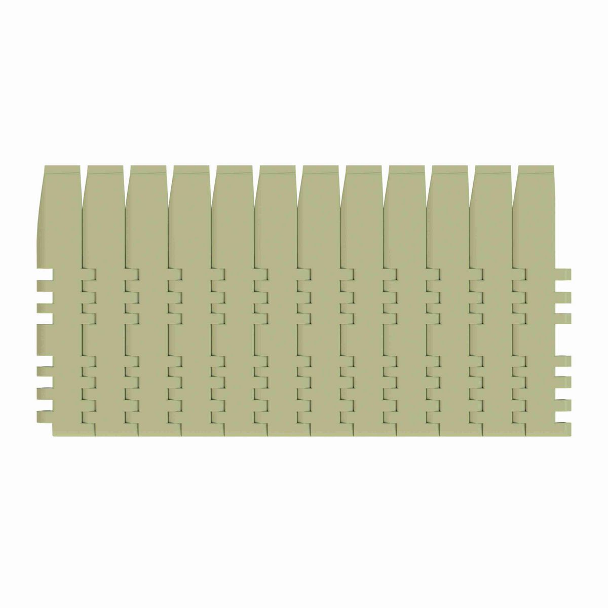 Rexnord 7705DTS Straight Running DTS®, Material: Green Abrasion Resistant Polyamide, Width: 4.5in, Pitch: 1in - 81431301