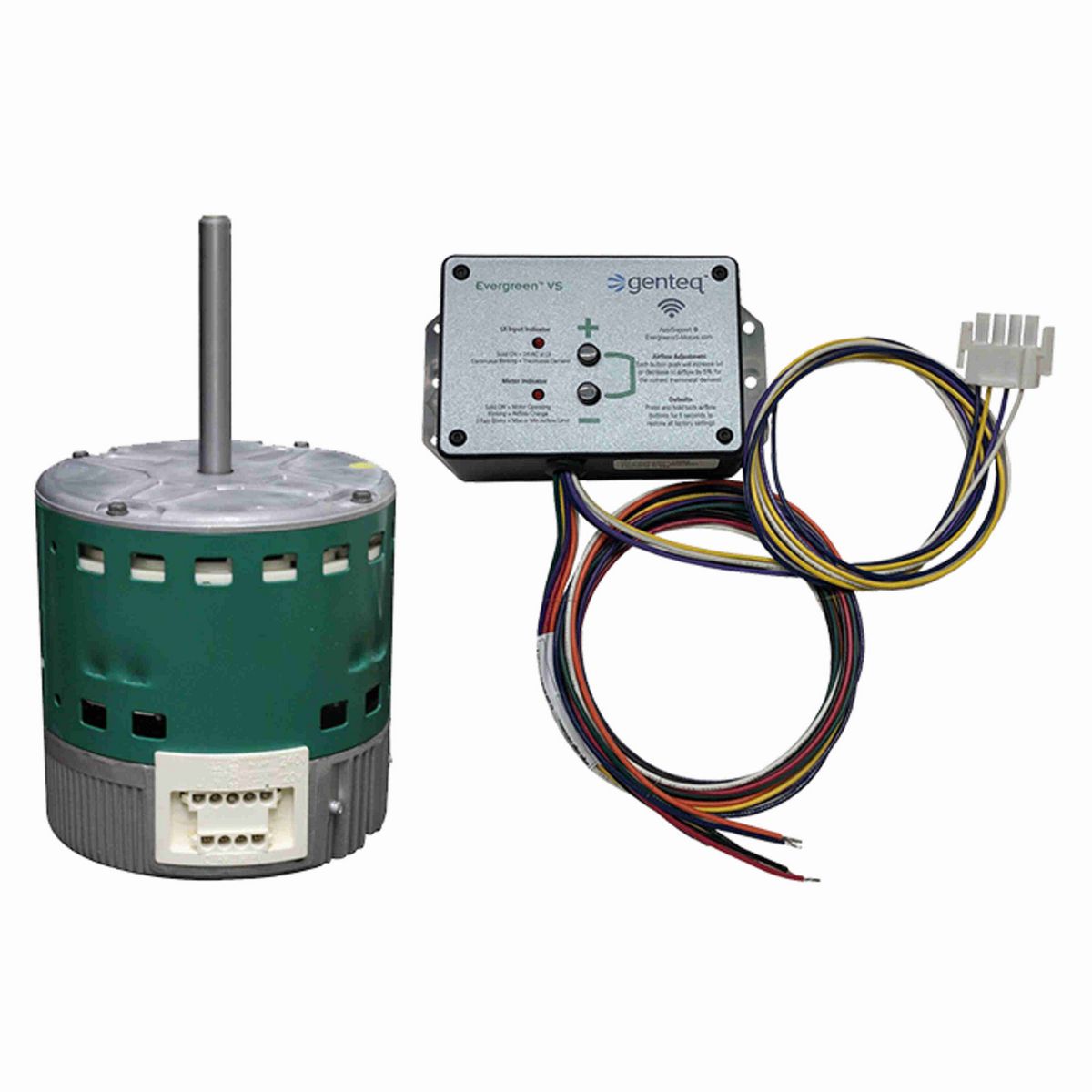 Genteq EVERGREEN® VS Fan and Blower Motor, 3/4 HP, 1 Ph, 60/50 Hz, 120/240 V, 1050 RPM, 1 Speed, 48 Frame, OPAO - 6507VUI