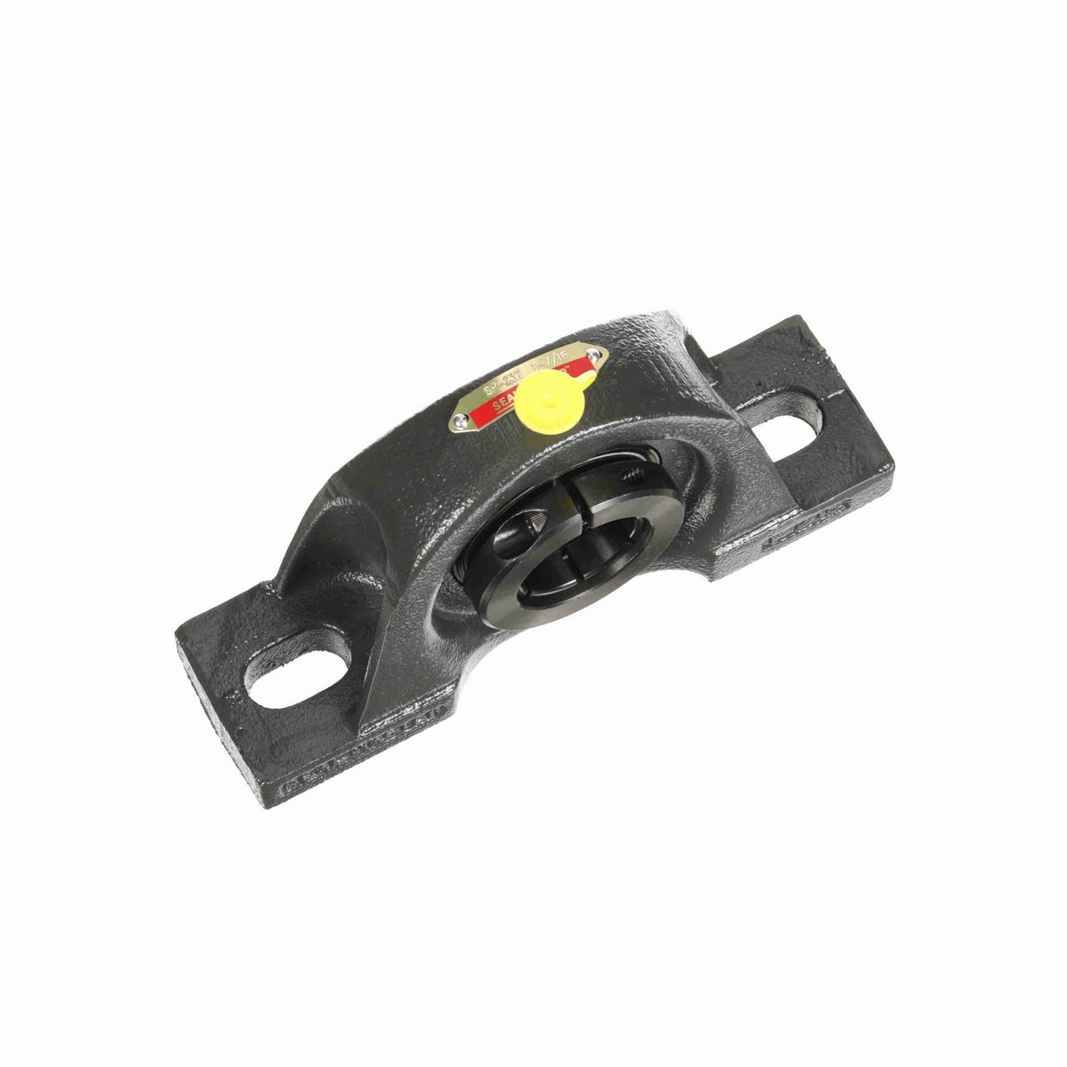 Sealmaster Mounted Cast Iron Two Bolt Pillow Block Ball Bearing - 52100 Bearing Steel, Black Oxided - Concentric Lock - SP-23T