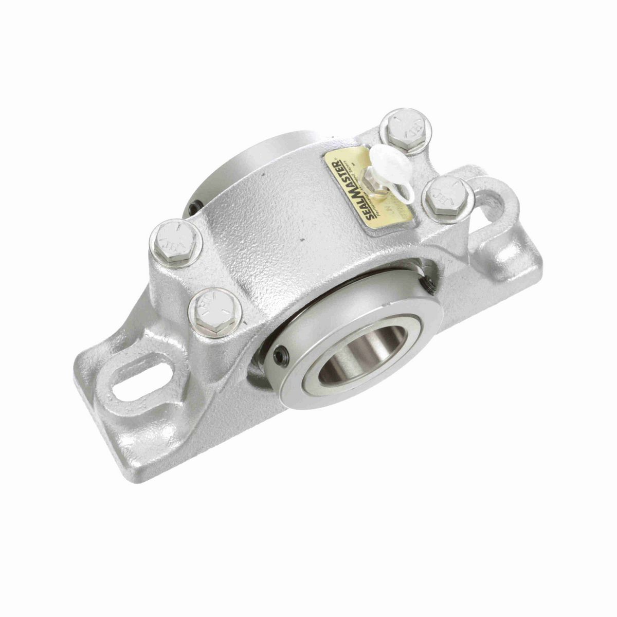 Sealmaster Mounted Flouropolymer Coated Cast Iron Two Bolt Pillow Block Tapered Roller - 52100 Bearing Steel - Double Collar Mount Lock - Corrosion Resistant - RPB 108-C2 CR