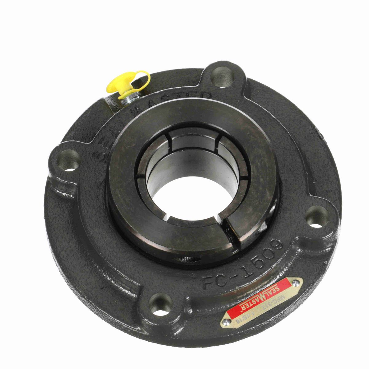 Sealmaster Mounted Cast Iron Flange Cartridge Ball Bearing - 52100 Bearing Steel, Black Oxided - Concentric Lock - MFC-31T