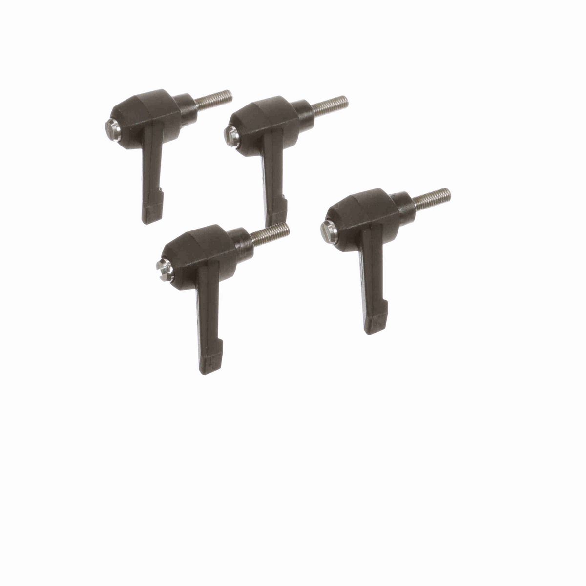 System Plast Ratchet Handle (Male); Thread: M5 x .08, Handle Length: 1.63-in Stud Length: 0.59-in, Color: Black - RH-10-BK-MSM5-15