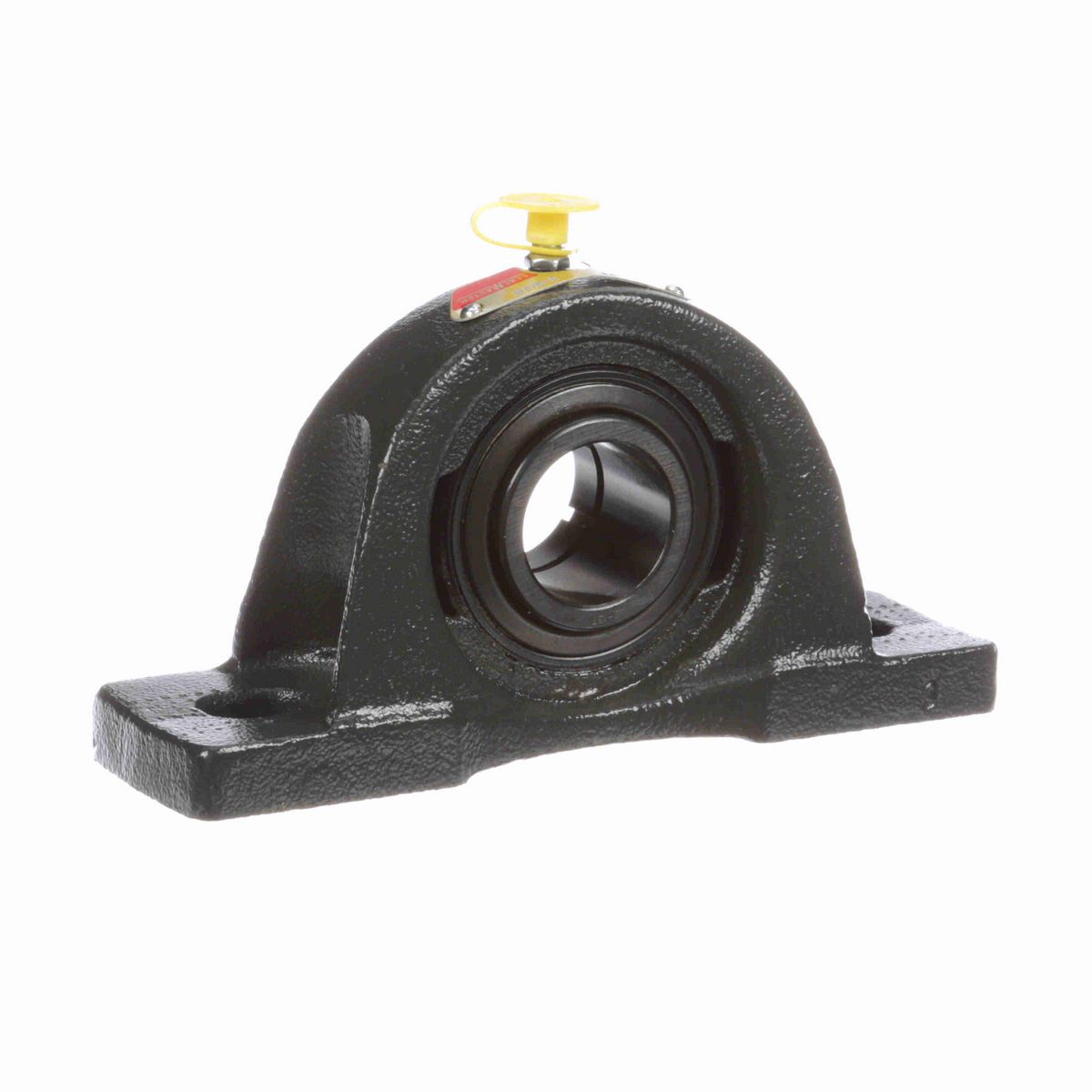 Sealmaster Mounted Cast Iron Two Bolt Pillow Block Ball Bearing - 52100 Bearing Steel, Black Oxided - Concentric Lock - NP-19T