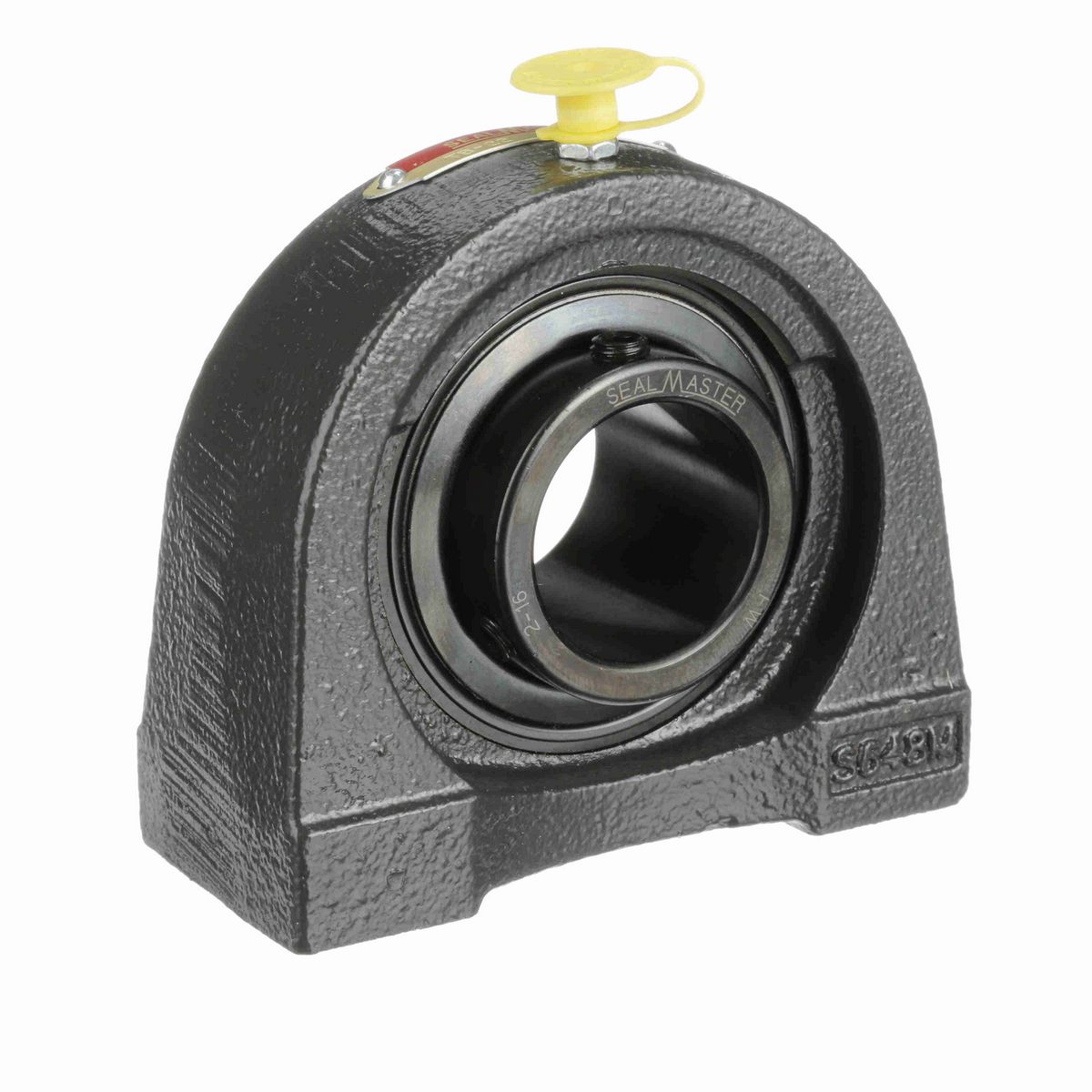 Sealmaster Mounted Cast Iron Tapped Base Pillow Block Ball Bearing - 52100 Bearing Steel, Black Oxided - Setscrew Lock - TB-22