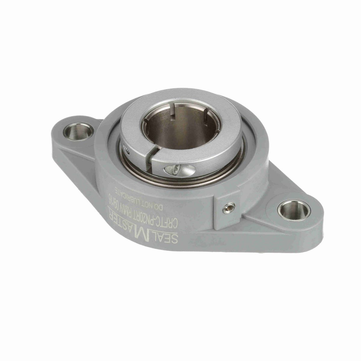 Sealmaster Mounted Composite Two Bolt Flange Ball Bearing - 52100 Bearing Steel, Phosphorus Nickel Coated - Concentric Lock - Corrosion Resistant - Reduced Maintenance - Lubed for Life - CRFTC-PN20RT RMW