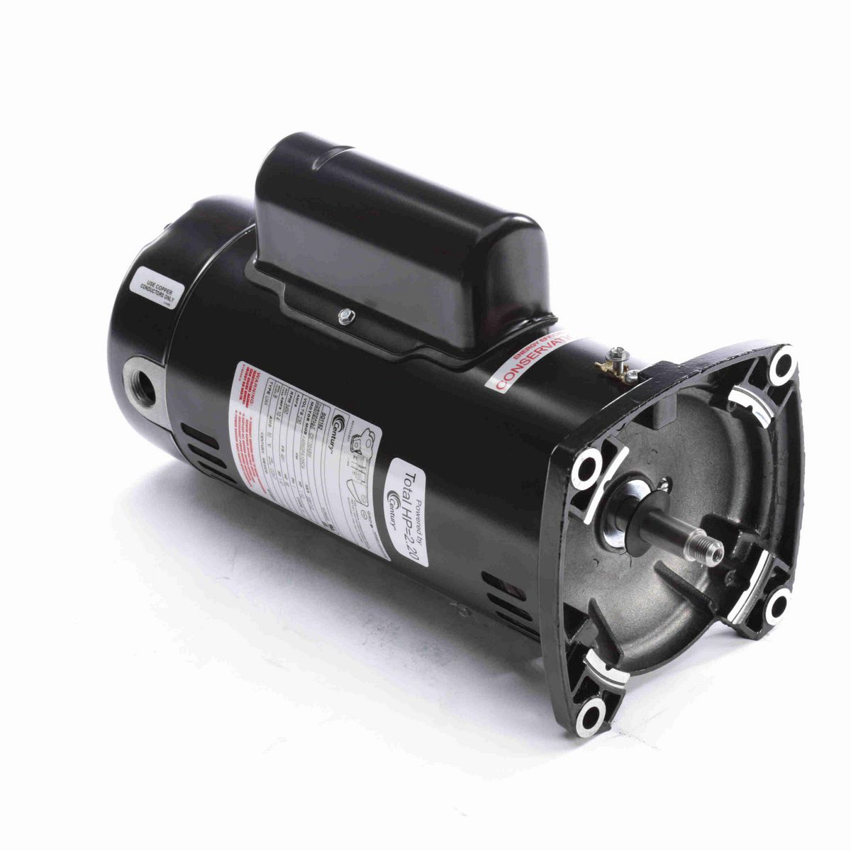Century Pool Pump Motor, 1 1/2 HP, 1 Ph, 60 Hz, 230 V, 3600 RPM, 48Y Frame, ODP - SQ1152