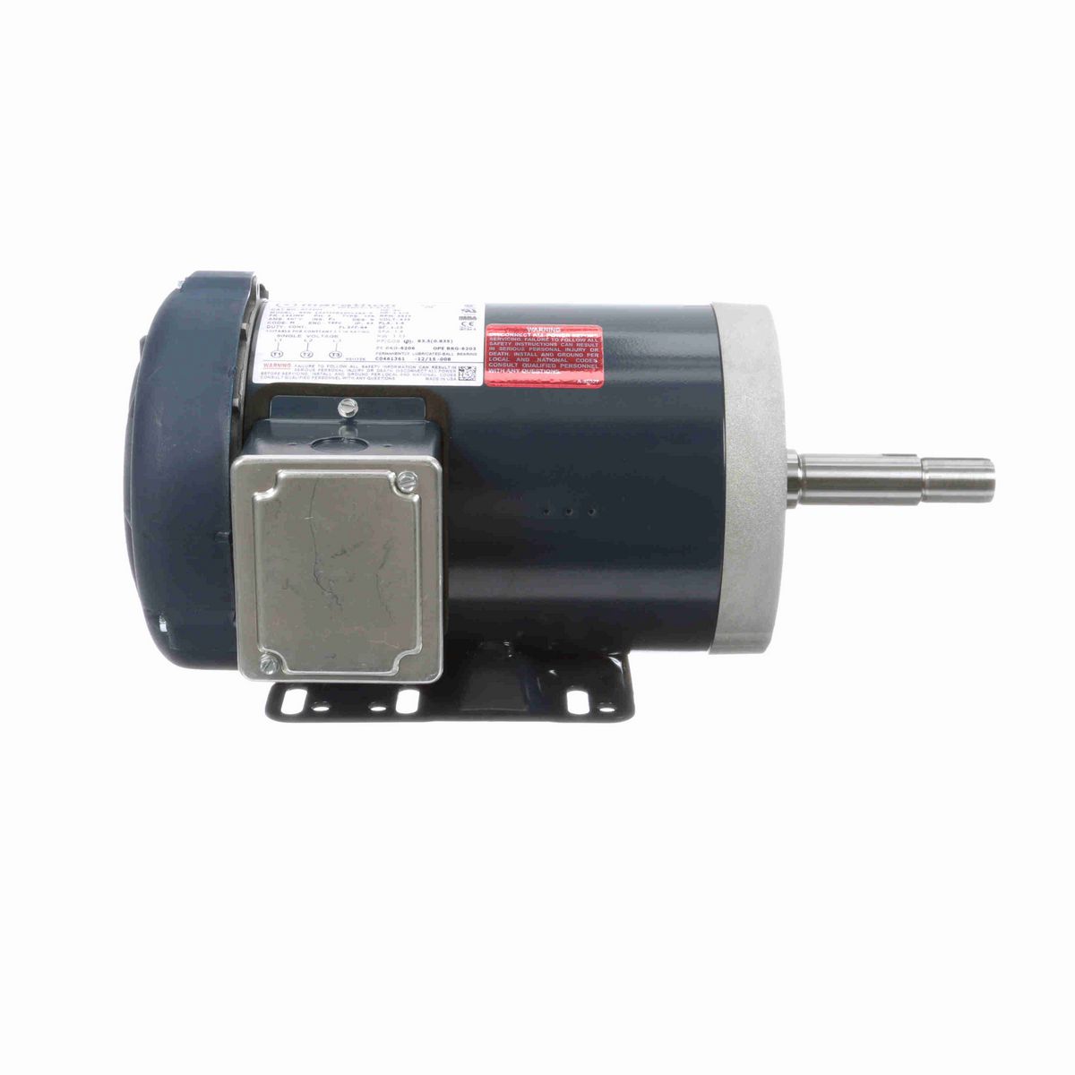 LEESON Close-Coupled Pump Motor, 1.50 HP, 3 Ph, 60 Hz, 575 V, 3600 RPM, 143JMV Frame, TEFC - GT3203