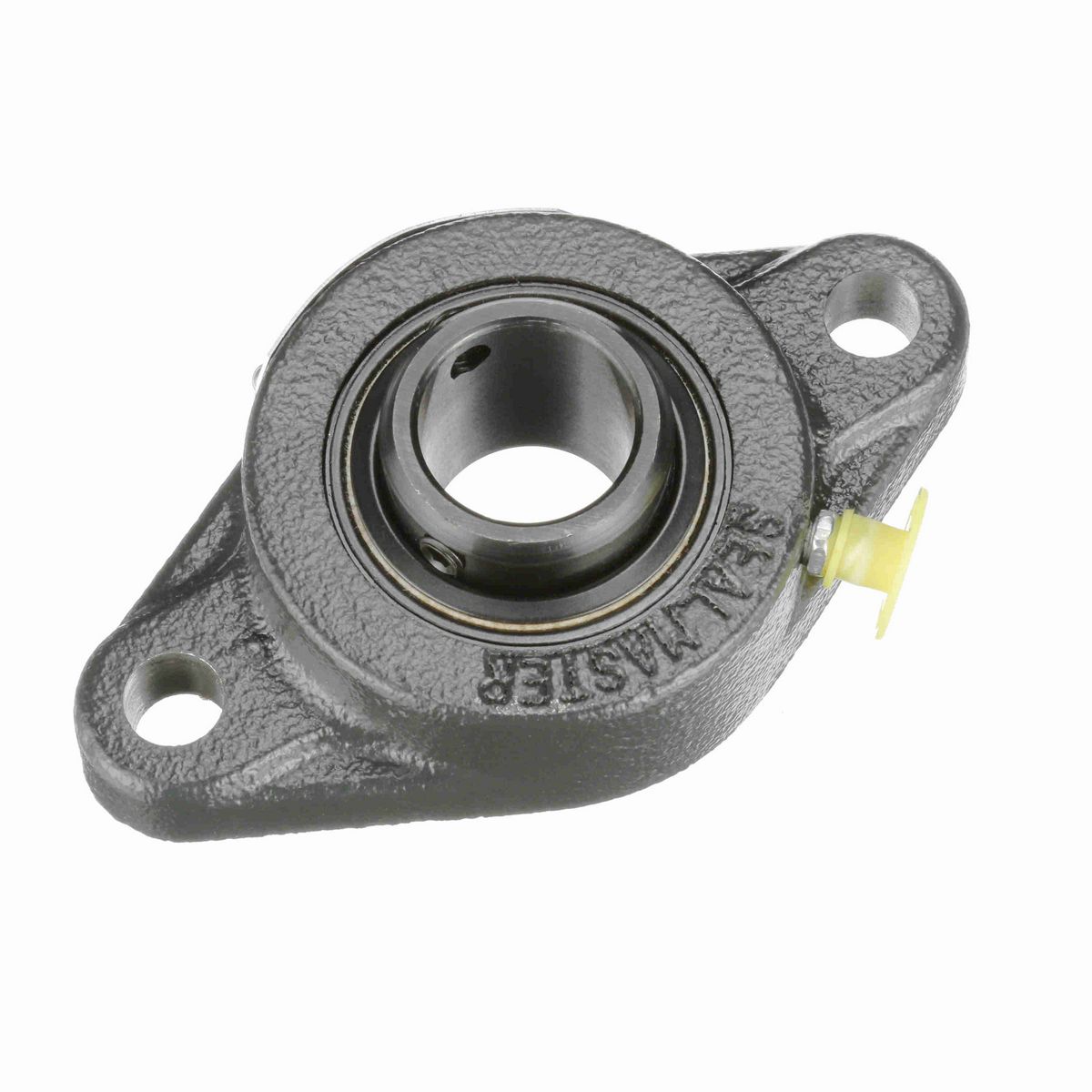 Sealmaster Mounted Cast Iron Two Bolt Flange Ball Bearing - 52100 Bearing Steel, Black Oxided - Setscrew Lock - High Temperature - SFT-16 HT