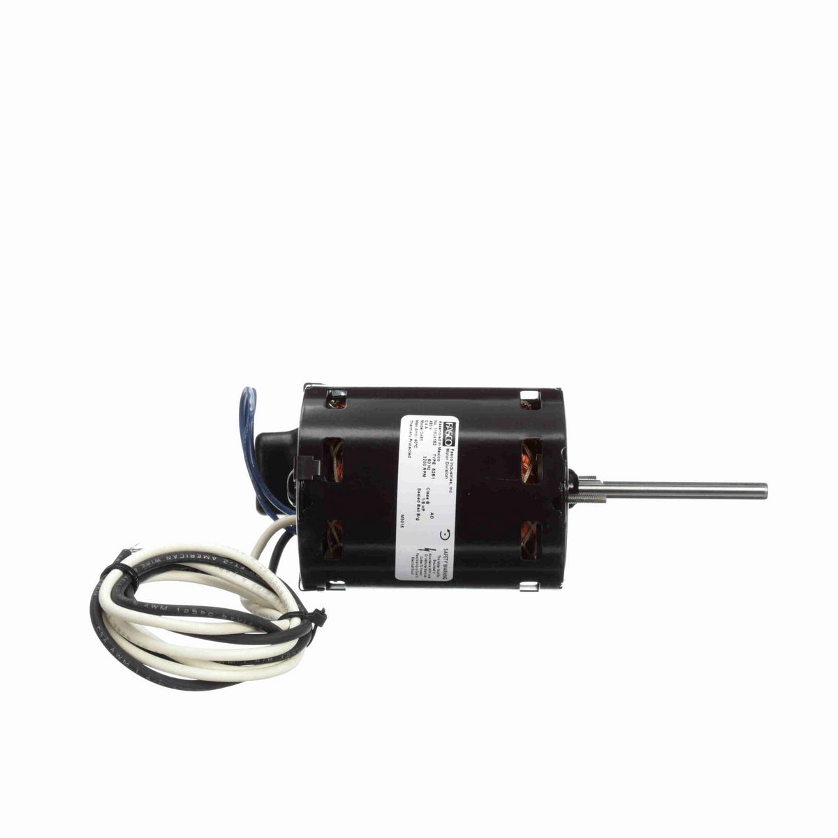 FASCO OEM Replacement Motor, 1/8 HP, 1 Ph, 60 Hz, 480 V, 3200 RPM, 1 Speed, 3.3" Diameter, OAO - D461