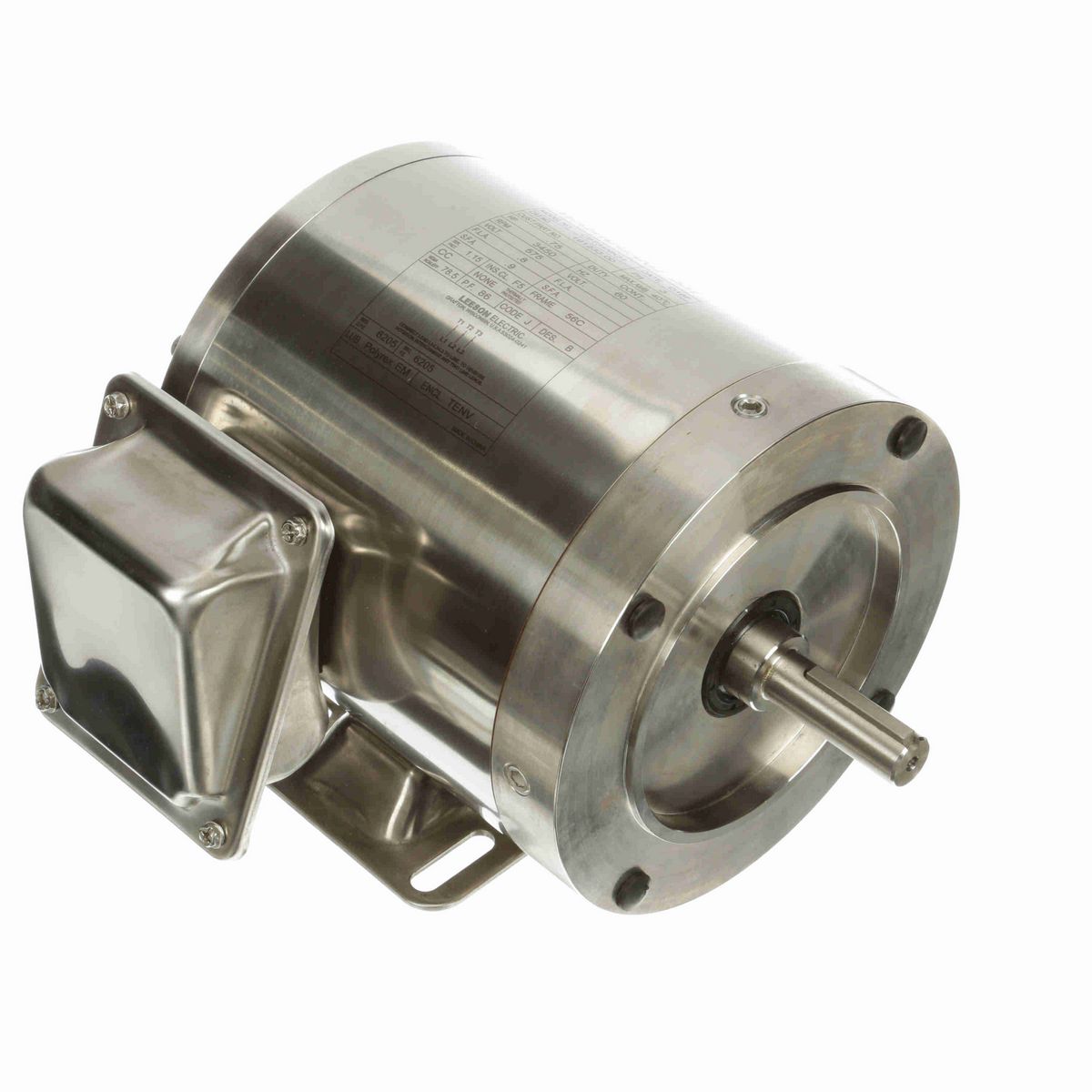 LEESON General Purpose Motor, 0.75 HP, 3 Ph, 60 Hz, 575 V, 3600 RPM, 56C Frame, TENV - 191233.00
