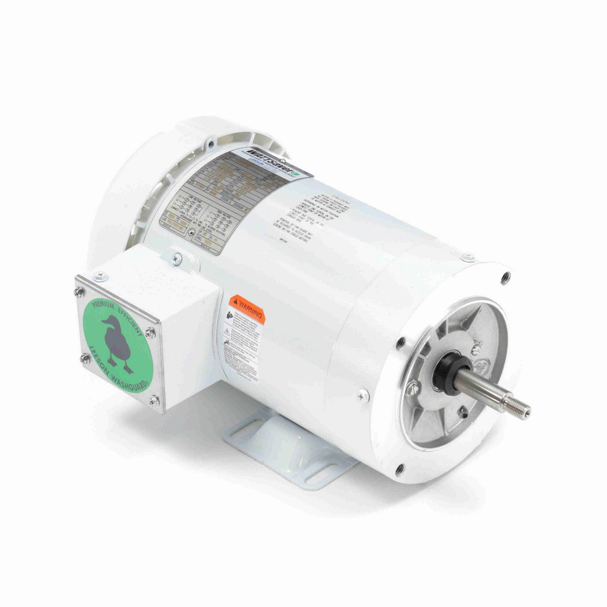 LEESON White Duck™ Jet Pump Motor, 2 & 1.50 HP, 3 Ph, 60 & 50 Hz, 230/460 & 190/380 V, 3600 & 3000 RPM, 56J Frame, TEFC - 119461.00