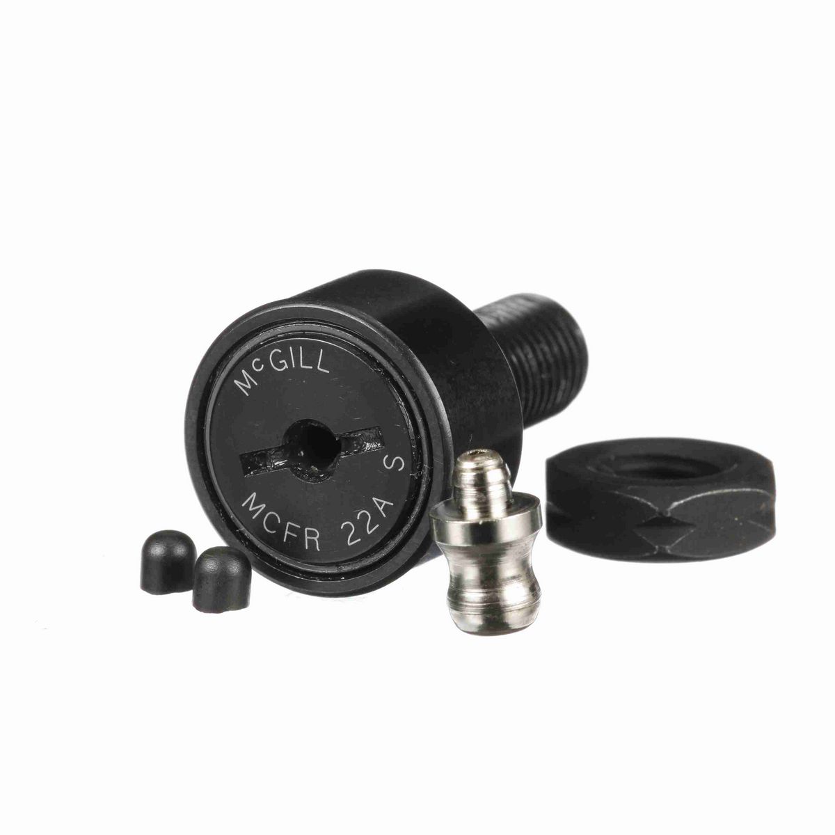 Опорный ролик с цапфой McGill CAMROL MCFR 22A, бочкообразный, со шлицем под отвёртку, метрический