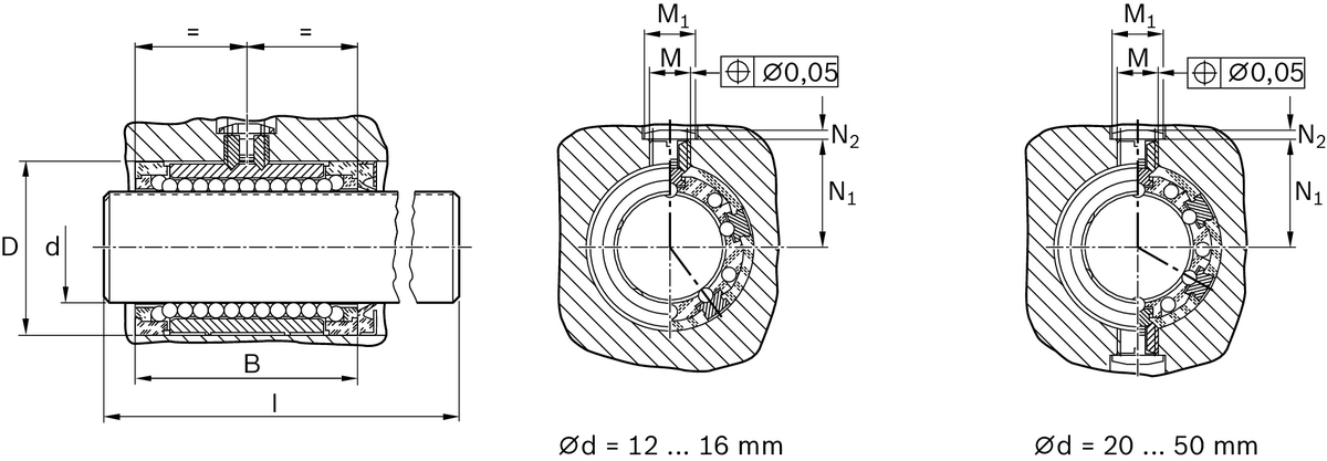 Линейная втулка устойчивая к крутящему моменту Bosch Rexroth KBDRC2-30 [R072033000]