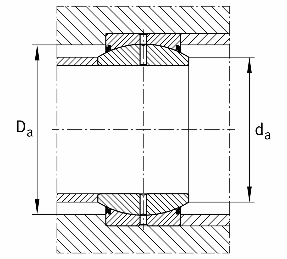 Сферический шарнирный подшипник INA GE120-DO-C2