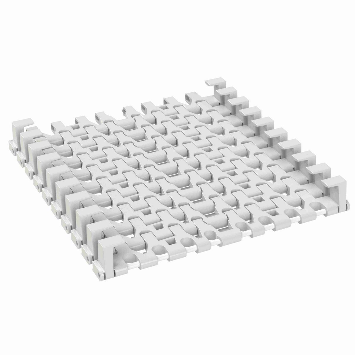 Rexnord 7956TAB Side-flexing Flush Grid, Material: Silver Platinum Series, Width: 12in, Pitch: 1.25in - 10297381
