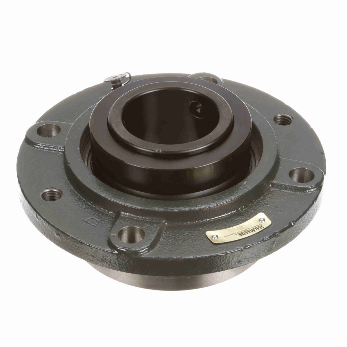 Sealmaster Mounted Cast Iron Piloted Flange Spherical Roller - 52100 Bearing Steel, Black Oxided - Collar Mount Lock - USFC5000-211