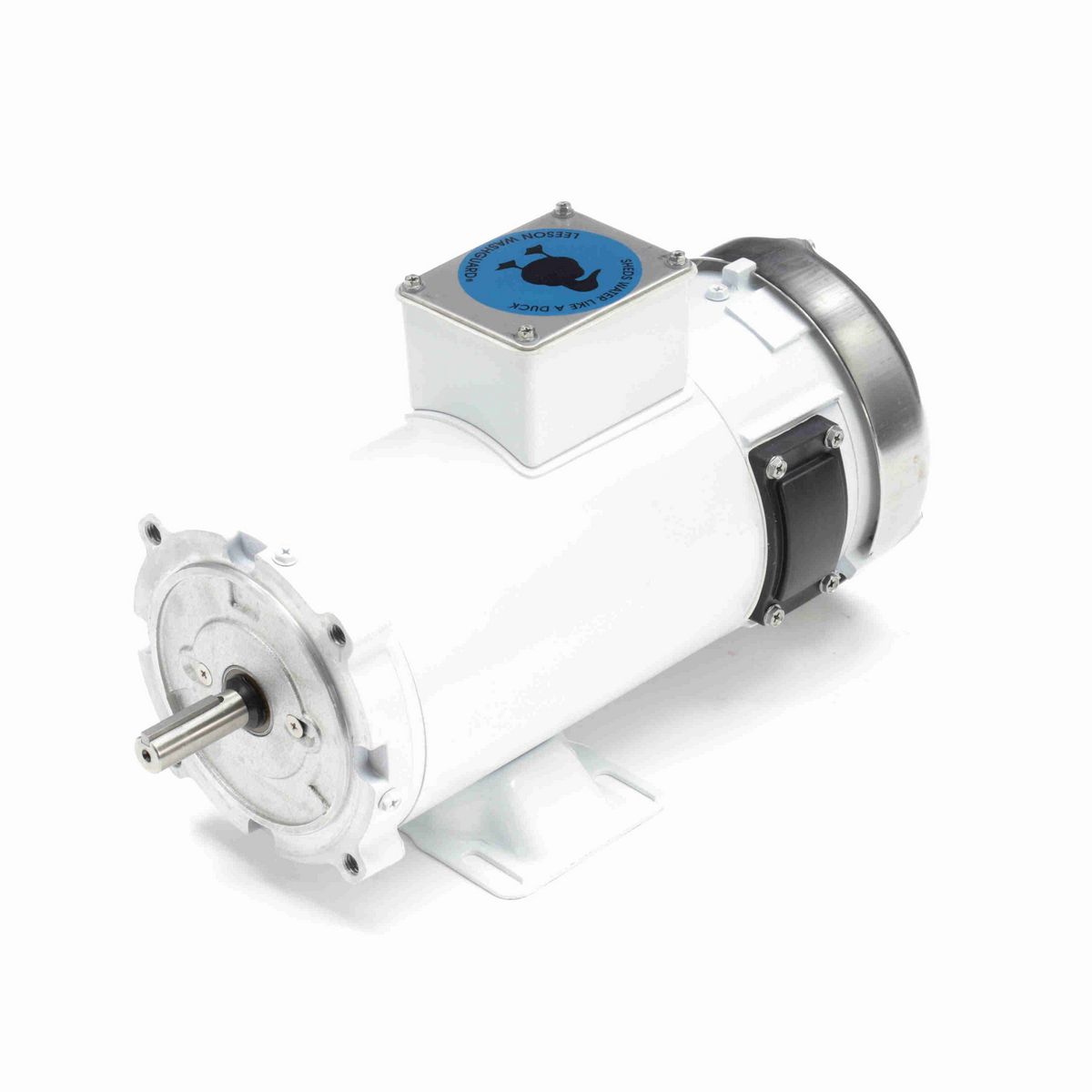 LEESON White Duck™ Washdown Motor, 1 HP, 180 V, 1750 RPM, S56C Frame, TEFC - 108231.00
