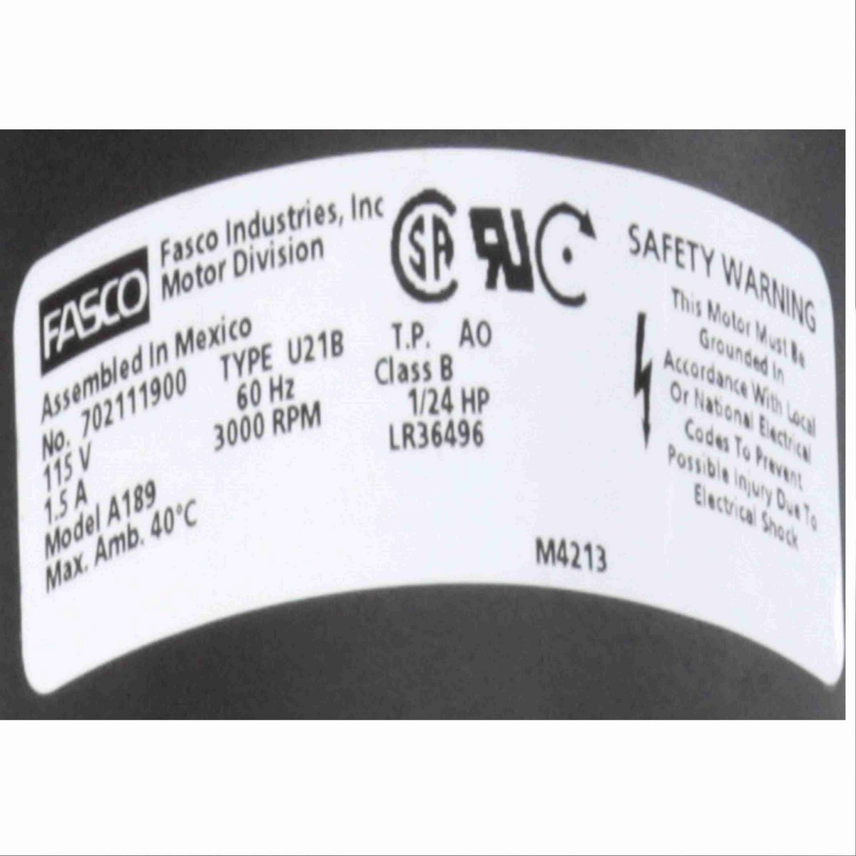 FASCO Round Outlet Shaded Pole OEM Replacement Draft Inducer Blower, 115 Volts, Flange: Yes - A189
