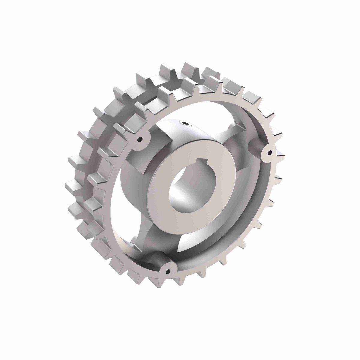 Rexnord 820 Series Solid One Piece Cast Iron Sprocket with 25 Teeth and a 1-3/16in Round Shaft-Ready Bore with Keyway & Setscrew - 401-162-27