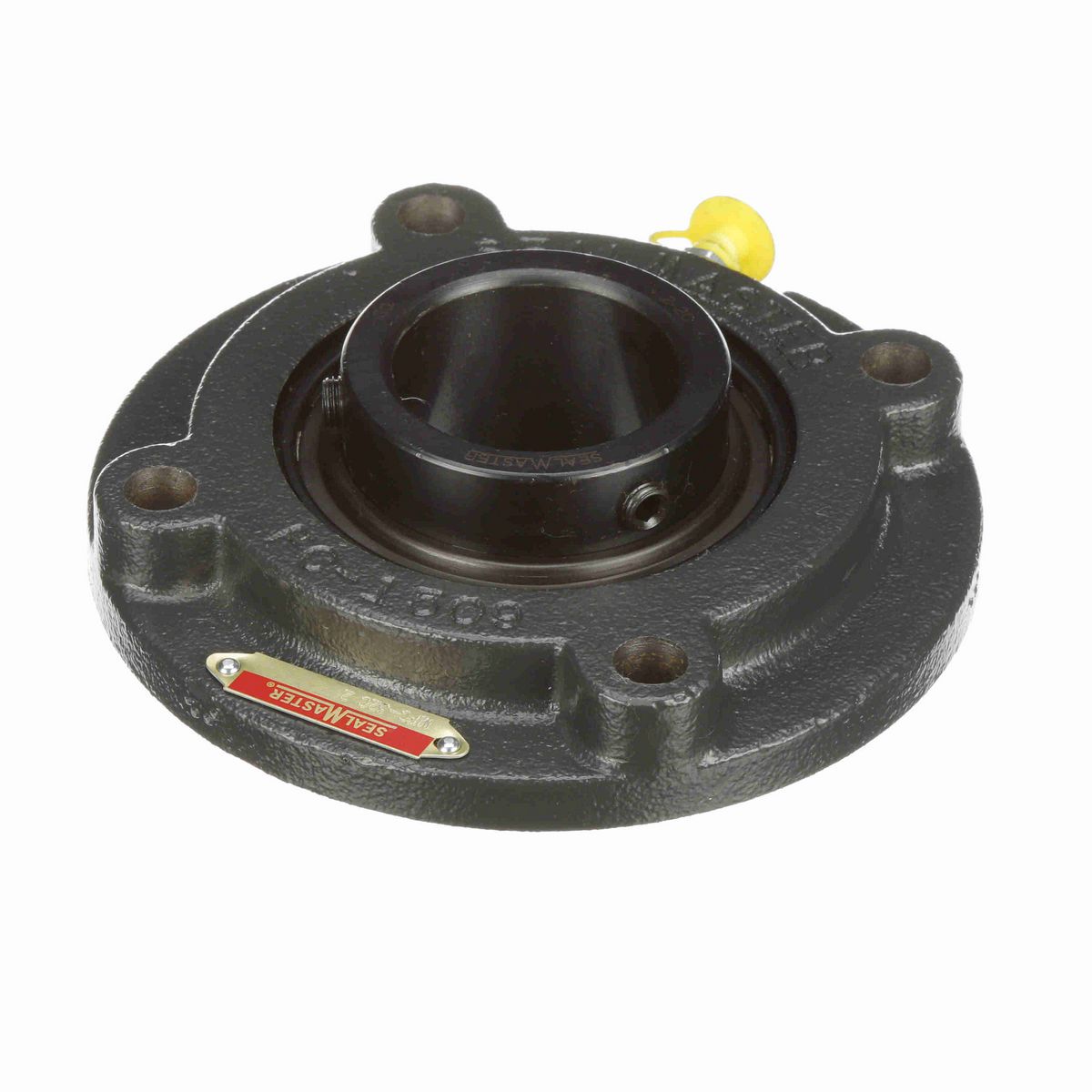 Sealmaster Mounted Cast Iron Flange Cartridge Ball Bearing - 52100 Bearing Steel, Black Oxided - Setscrew Lock - MFC-32C