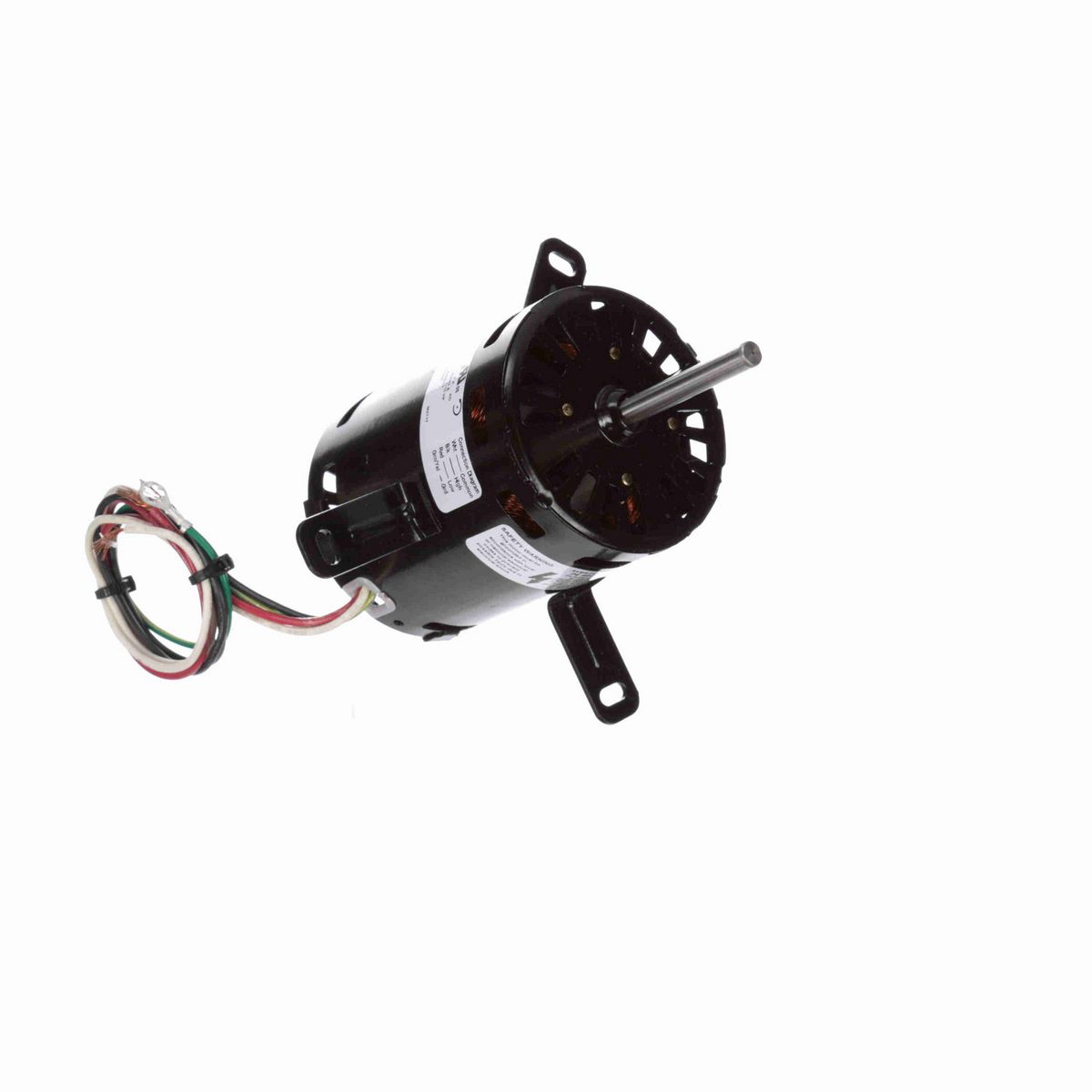 FASCO Ventilation Motor, 1/15 HP, 1 Ph, 60 Hz, 115 V, 1600 RPM, 2 Speed, 3.3" Diameter, OAO - D0563