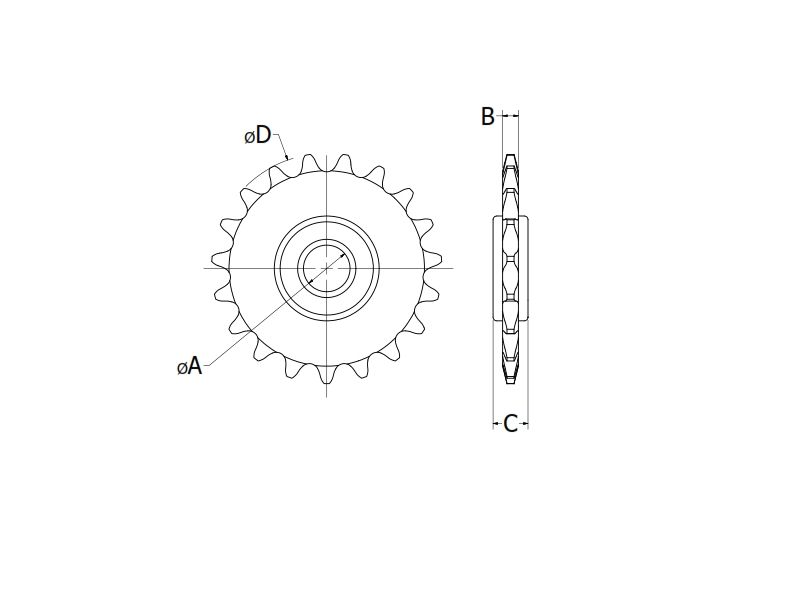 RunRight® Inch (Imperial) Sprockets - Single and Double Strand (for ANSI roller chain) Timken 68514417464