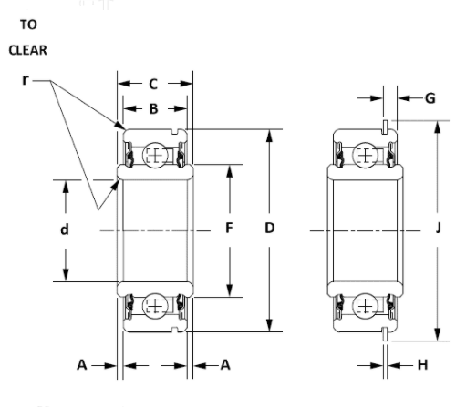 Радиальный шарикоподшипник RBC Nice 7500 Series 7508DLGTNTG18, прецизионный шлифованный, повышенной прочности