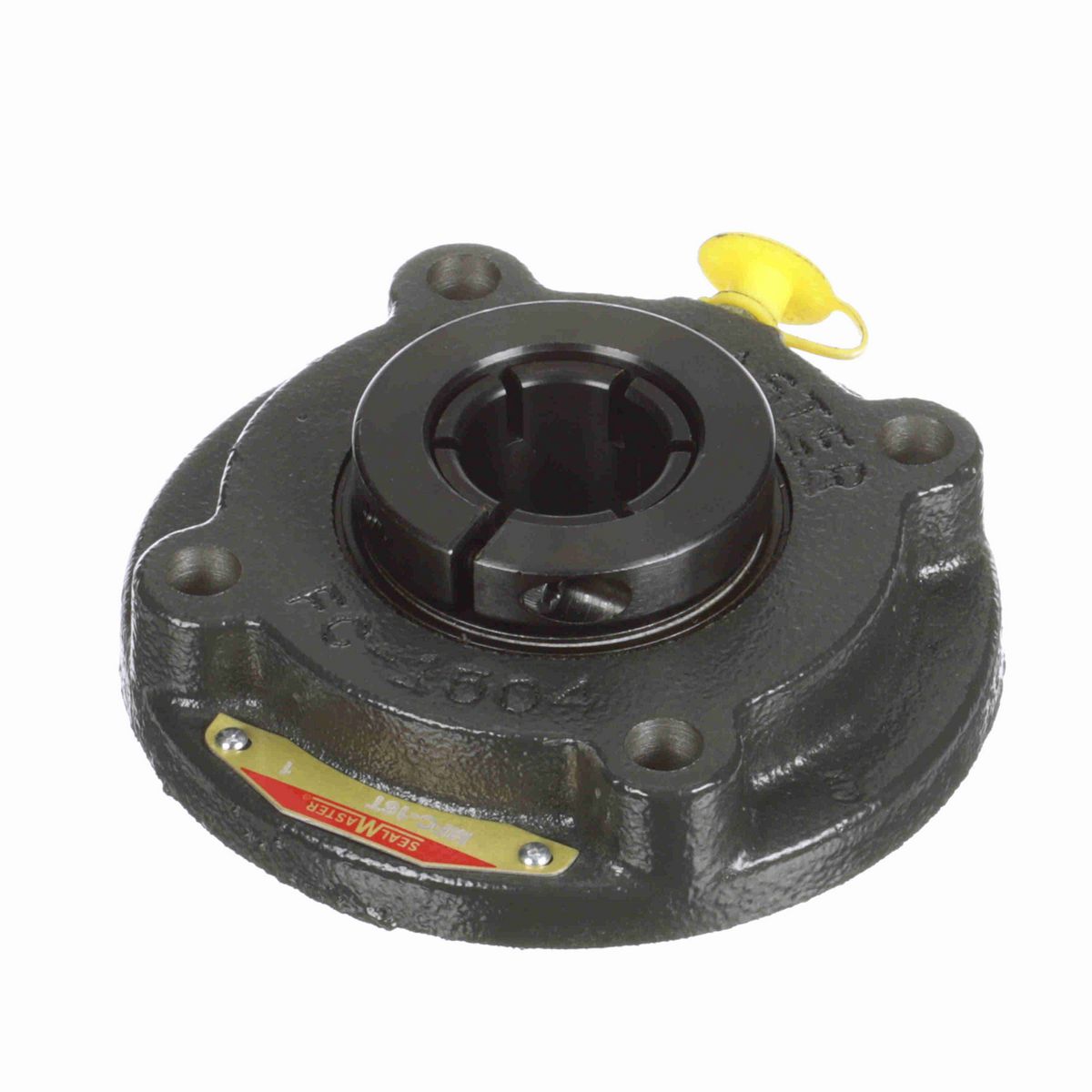 Sealmaster Mounted Cast Iron Flange Cartridge Ball Bearing - 52100 Bearing Steel, Black Oxided - Concentric Lock - MFC-16T