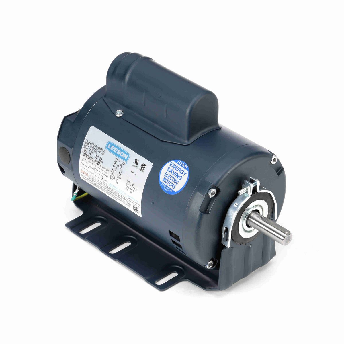 LEESON Fan and Blower Motor, 0.75 HP, 1 Ph, 60 Hz, 277 V, 1800 RPM, S56H Frame, DP - 102966.00