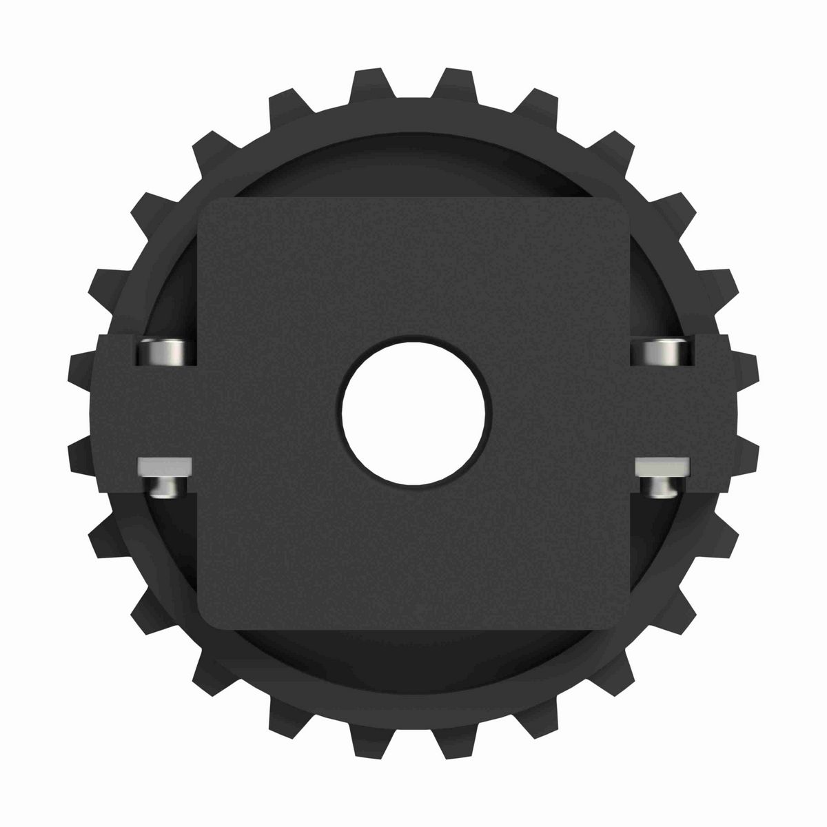 Rexnord 1500 Series Split Molded Nylon Sprocket with 24 Teeth and 1in Round Idler Bore - 614-143-7